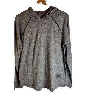 U‎ of Michigan Hoodie Mens Large Gray Lightweight Raglan Pullover Sweatshirt
